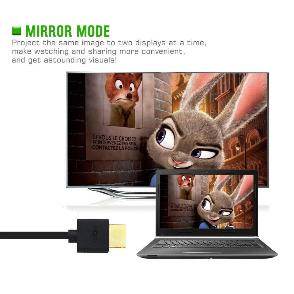 Standard HDMI to HDMI Cable 4K 60Hz 2160p HDR FULL HD Connector High Speed 1M DE - Bild 4 von 4