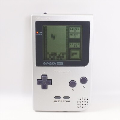 Gameboy Pocket Console Silver MGB-001 Boxed Nintendo made in CHINA