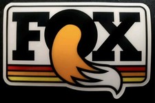 FOX RACING STICKER "FOX STYLE" 3 7/8 2 1/2" GLOSSY THICK WATERPROOF OUTDOOR USE