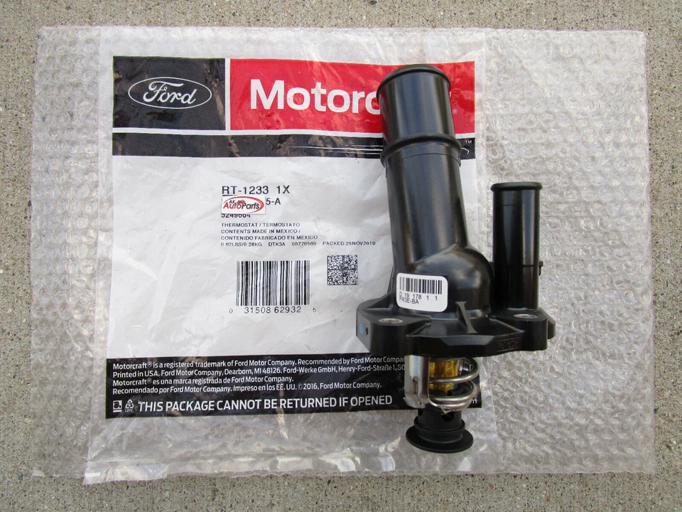 TERMOSTATO REFRIGERANTE MOTOR FORD LINCOLN FR3Z-8575-A MOTORCRAFT RT-1233 OEM NUEVO Foto 4 de 4