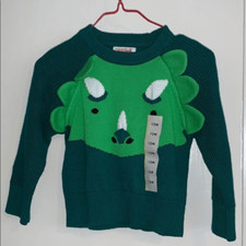 Nwot Cat  Jack green triceratops sweater