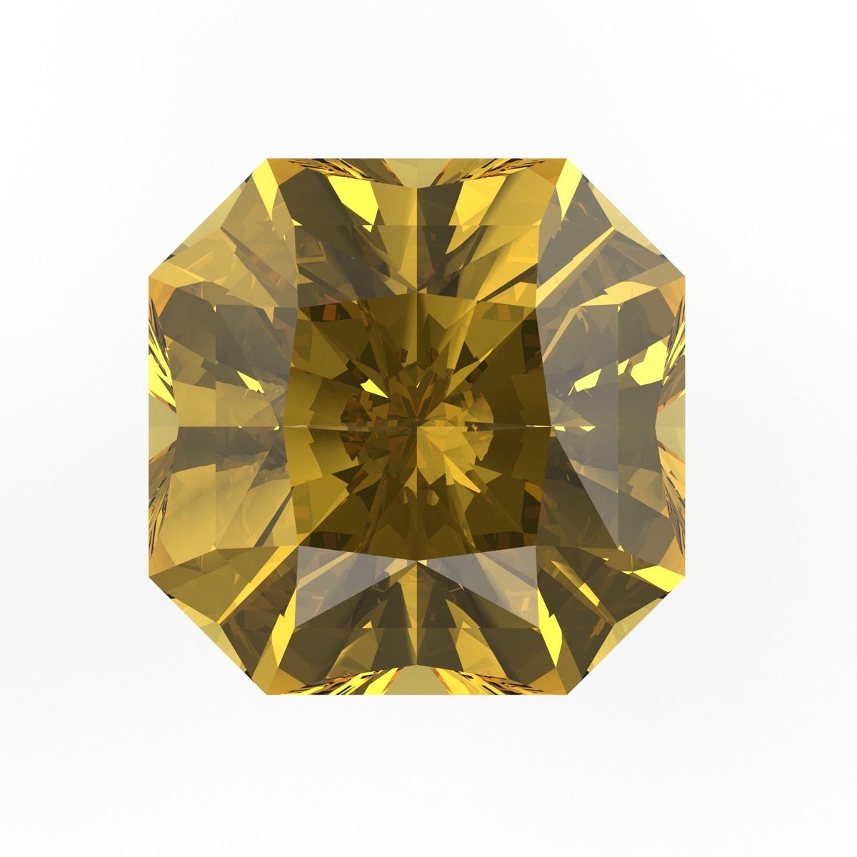 to ct Asscher Cut VVS1 Natural Yellow Citrine November Birthstone