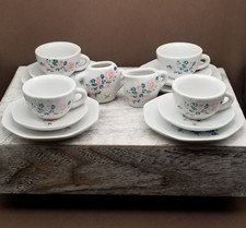 Vintage Honghua Craft Mini Porcelain Dollhouse Floral 14 pc Tea Set