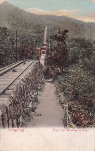 AK - Hongkong , High Level Tramway to Peak , gel. 1907 - Afbeelding 1 van 2