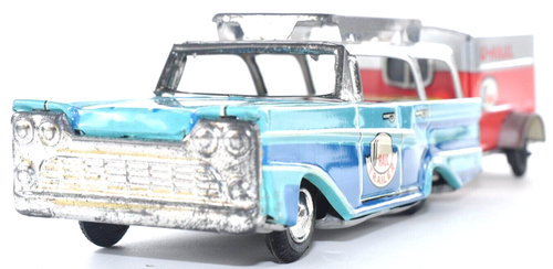 Rare Vintage Ichimura Shoten Lucky Series Friction U-HAUL Traveler Wagon Set JPN - Bild 15 von 24