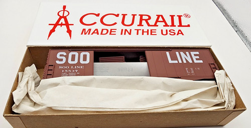 Accurail HO. Coche caja doble puerta soldada SOO LINE 50'. #5911 | Zustand: New