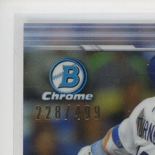 2019 Bowman Chrome Refractor #99 Justin Turner Dodgers /499 - Image 3 of 3