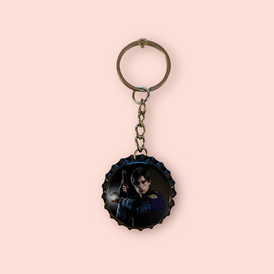 Resident Evil 2 Leon Kennedy Bottlecap Keychain