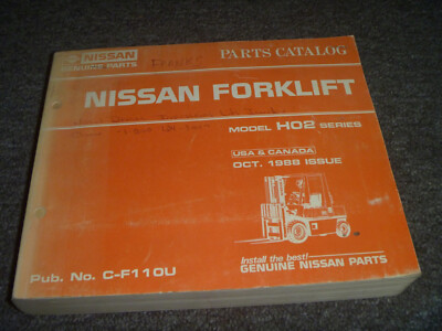 Nissan RGH02A30V RGH02A30S EGH02A30V H02 Series Forklift Parts Catalog Manual xz
