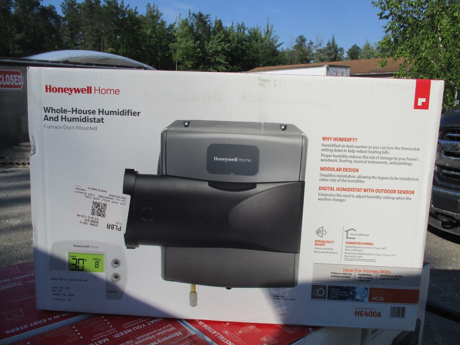 Honeywell Home HE400A 17-Gallons Console Evaporative Humidif