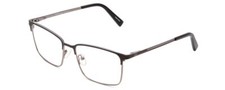 Ernest Hemingway H4909 Unisex Rectangle Reading Glasses in Black/Gun Metal 55 mm