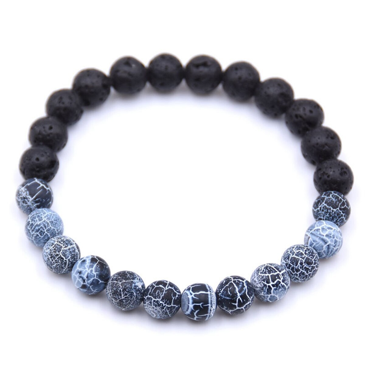 アクセサリー NEIGHBORHOOD STONE BEADS / S-BRACELET 4PCS Dual-Colored Natural Stone Bracelet Unisex Beaded Accessory