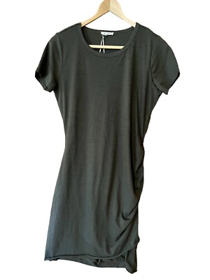 Army Green Ruched T-Shirt Dress Size Large Body Con Mini NWOT | eBay