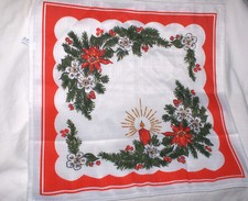 Weihnachts Platzdeckchen Tischdecke ca. 40 x 40 cm 100% Polyester Neu,Rarit&auml;t