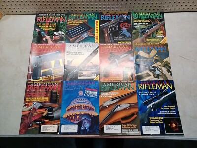 LOT of 12 American Rifleman Magazine COMPLETE 1992 Nostalgic VINTAGE Guns Books