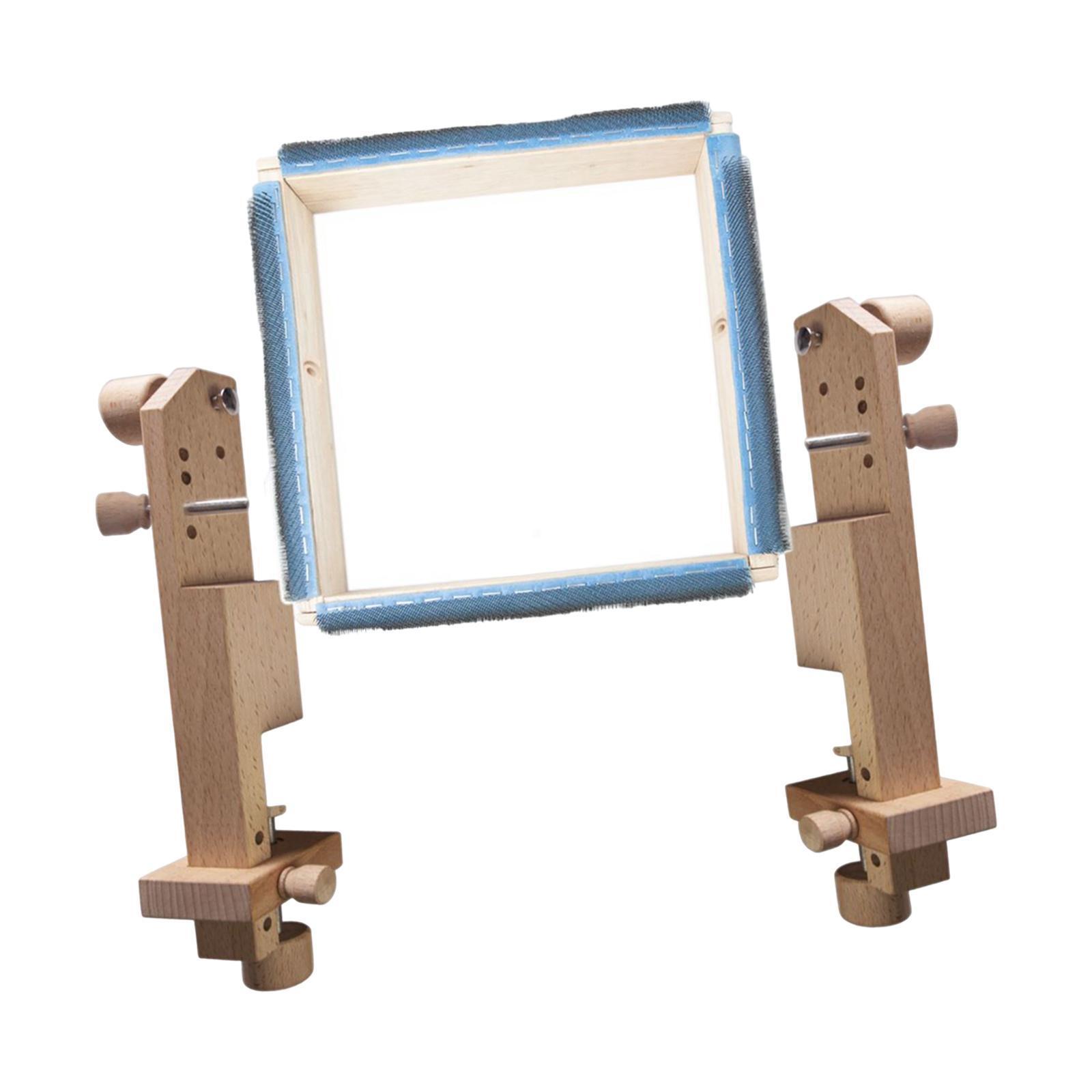 Gripper Strip Frame Punch Needle Frame with Clamp Tools Kit DIY Wooden for Cloth