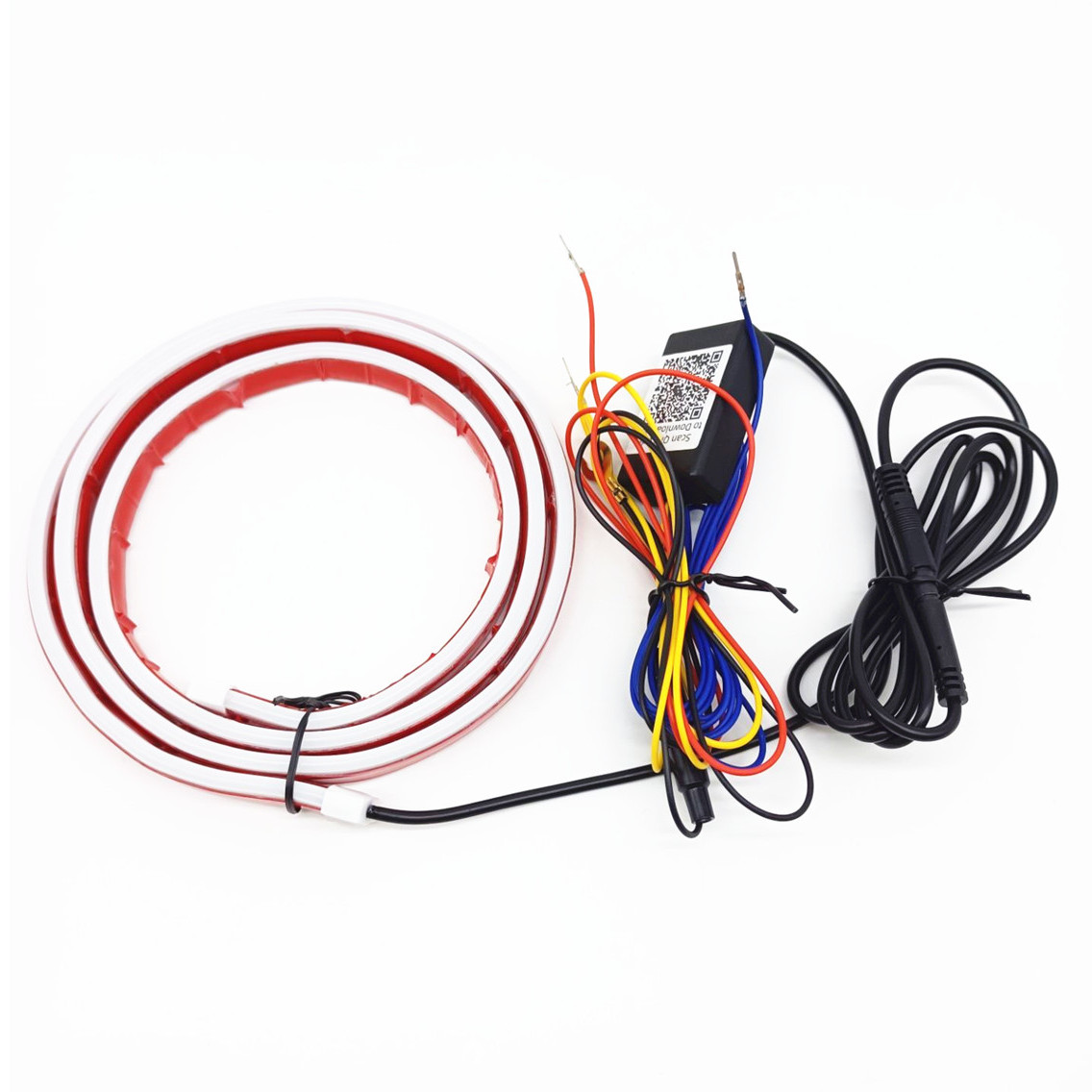 LED Car Hood Lights Flexible Dynamic Daytime Running Light Strip Waterproof 1.2M