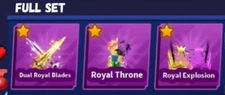 Dual Royal Blades Set - Blade Ball - Roblox Includes Blades, Explosion & Emote