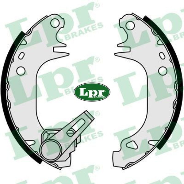LPR 04930 Bremsbackensatz 4 Bremsbacken Trommelbremse FüR Citroen FüR Peugeot-image