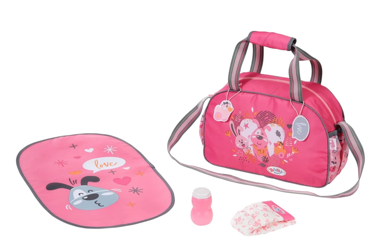 BABY born Changing Bag - Doll Changing Bag with Changing Mat, Lotion Bottle and