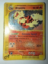 2003 RARE Pokemon Card Arcanine Aquapolis Swirl H2/H32 Reverse Holo