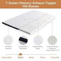 Amazon Basics Memoryschaum Matratzenauflage 120X200Cm 4Cm HöHe Weiß