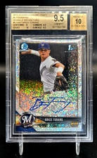 2018 Bowman Chrome Draft Brice Turang Sparkle Auto /71 1st SP SSP BGS 9.5
