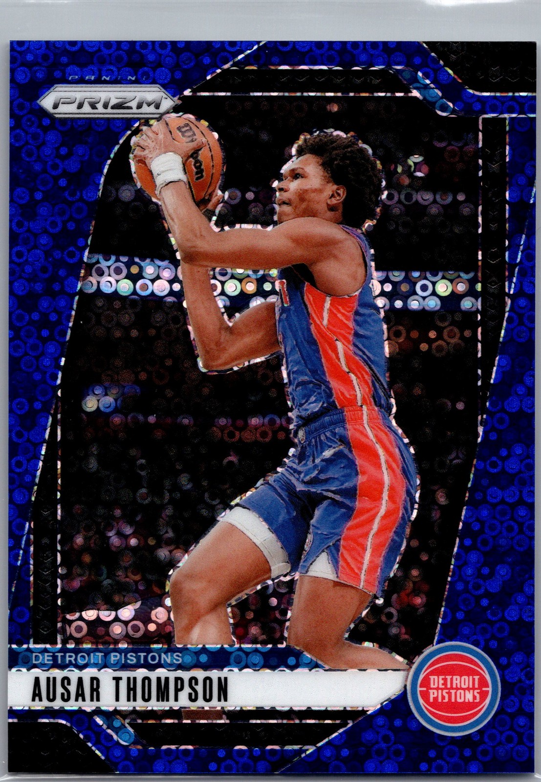 2024-25 Panini Prizm #147 Ausar Thompson Prizms Fast Break Blue #/150