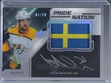 2019 SPx UD Black Pride of a Nation 3/99 Tier 1 Viktor Arvidsson Patch Auto z3c
