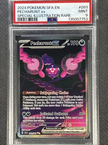 2024 Pokemon Shrouded Fable EN   ** PECHARUNT ex **  #93 SIR💎PSA 9💎