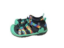 Keen Kids Rainbow Tie Dye Sandal Shoe Youth Size 1 Water Washable Green