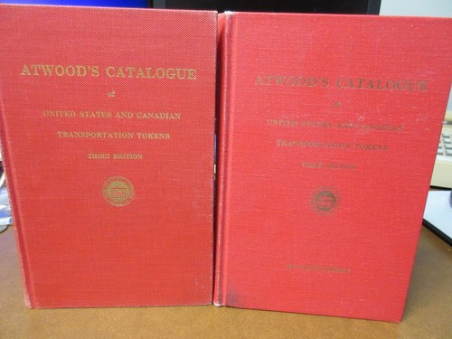 1970 & 77  Atwood's US & Canadian Transportation Tokens 2 Book Set 3rd Edition