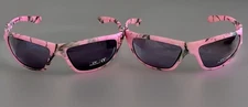 Lot - 2 New PUGS Realtree Pink Camo Delta Polar Sunglasses UV400 Wrap-Around