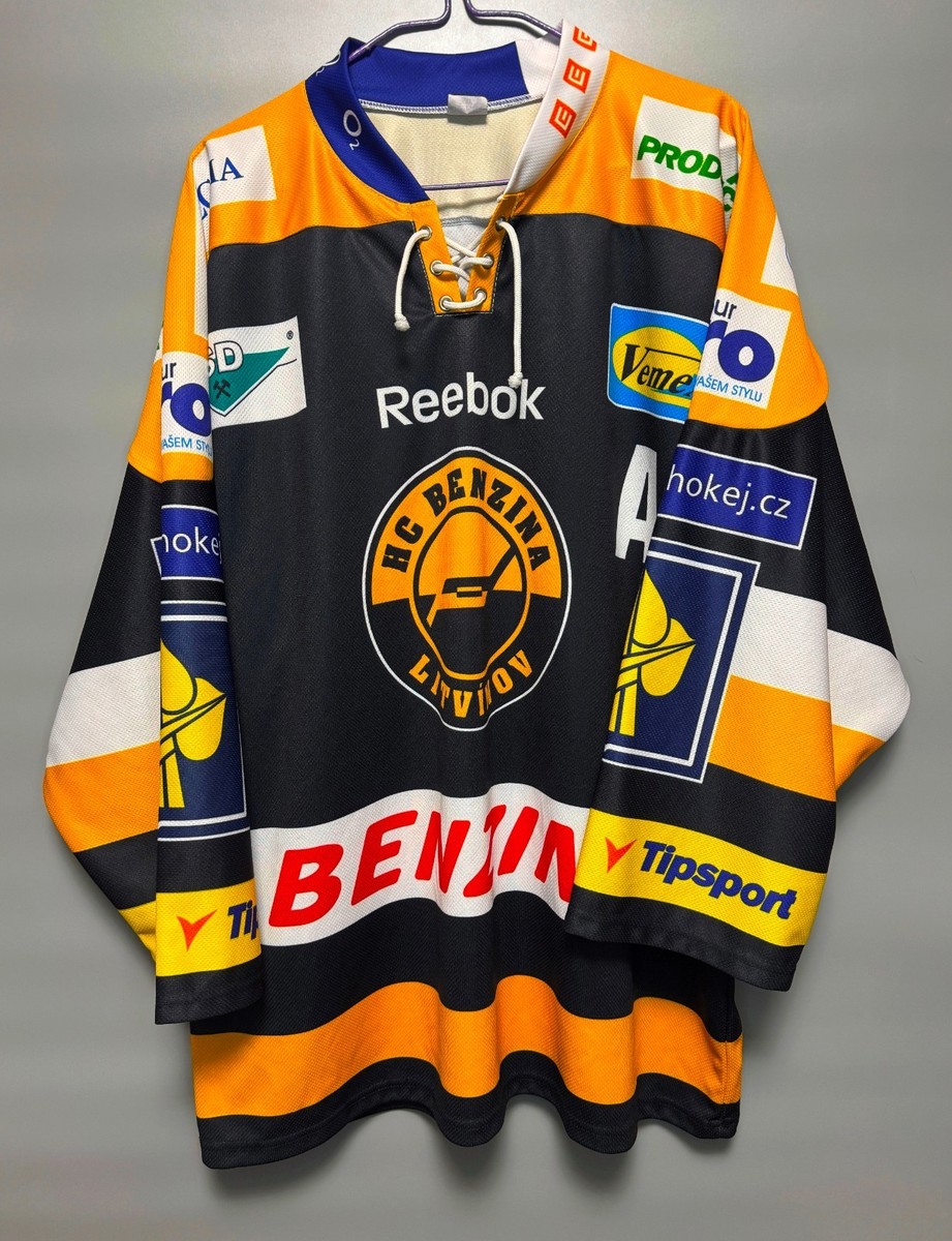 HC BENZINA LITVINOV #19 SLEGR CZECH ICE HOCKEY REEBOK JERSEY SHIRT