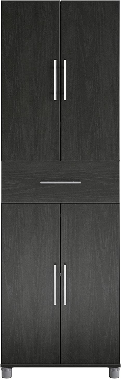 Шкаф для хранения Ameriwood Home Camberly с 4 дверцами и 1 выдвижным ящиком мощностью 24 Вт 8487335COM - Черный