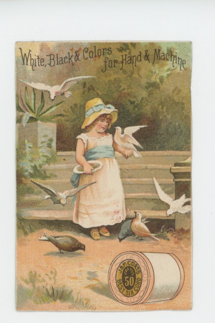 Mr Fancy Cancel J & P Coats' Best 6 Cord Thread Vintage Ad Card #2005