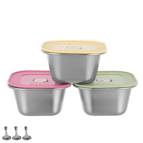 3PCS Salad Dressing to Go Container - Stainless Steel 4.52in Snack Containers - Picture 5 of 12
