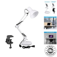 Metal Swing Arm Desk Lamp with C-Clamp - Versatile Lighting for Home Office
