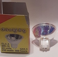 PROJECTOR LAMP - ELC-5 - 250W 24 volt Divine lighting price is for 1 lamp