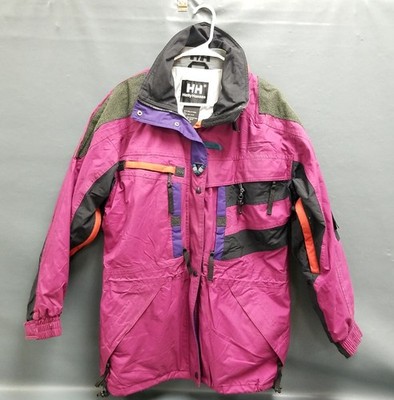 Vtg Helly Hansen Equipe Multicolor Maroon Thinsulate Ski Jacket Men's Medium