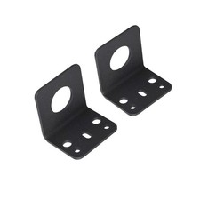 2 Pcs L-Bracket 1255 3/4 Hole Thick Steel Mobile Antennas Brackets for UHF VH...