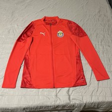 Chaqueta de entrenamiento Puma Chivas GDL para hombre 782103 01 roja talla grande