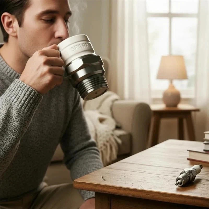 Spark Plug Mug, Ceramic Coffee Cup for Car Lovers, Unique Auto-Inspired Gifts US