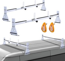 Universal Van Ladder Rack Adj. 57-63 For Full-size Vans -800lb Fits Rain Gutter