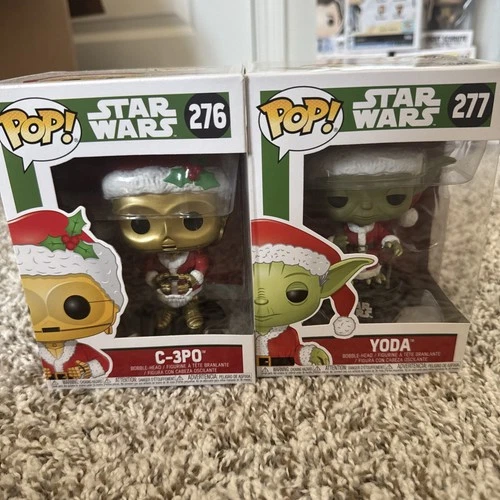 Funko Pop! Star Wars Christmas Bobblehead 277 Yoda 276 C-3PO