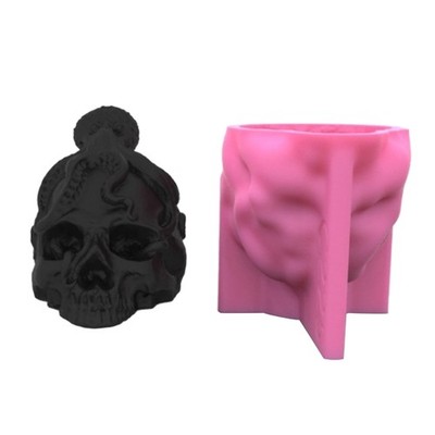 3D Octopus Skull Epoxy Mold Making Soap Melt Resin Clay Home Decorations