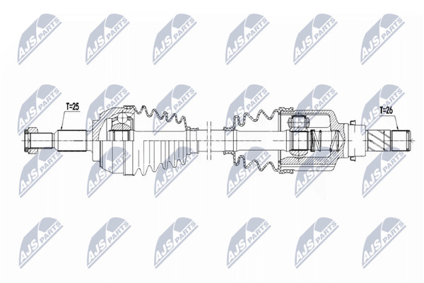 Nty NPW-RE-168 Antriebswelle Vorne Links FüR Renault-image