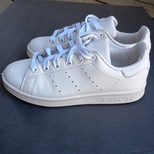 Adidas Stan Smith Juniors Size 4 All White Casual Sneaker