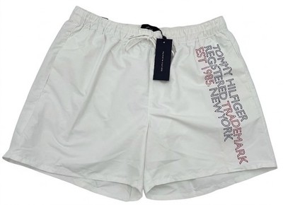 Tommy Hilfiger Shorts EO / SIDE LOGO TRUNK Swimshort Hose weiß Größe L, XL NEU