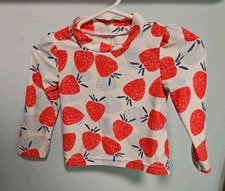 Carter's Just One You Strawberry Rash Guard Baby Girl's Swimsuit Size 9M Months